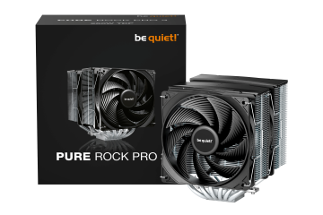 BEQUIET CPU AIR COOLER PURE ROCK PRO 3 BK041, 250W TDP, INTEL SOCKET LGA 1851/1700/1200/1150/1151/1155, AMD AM4/AM5, DUAL 120MM PWM FAN, 3YW.