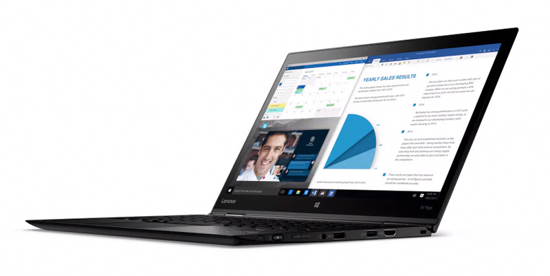 LENOVO Laptop X1 Yoga 1st Gen, Refurbished Grade B, i5-6300U 8/240GB M.2 14 Cam, Intel HD Graphics 520, FreeDOS L-3988-GB