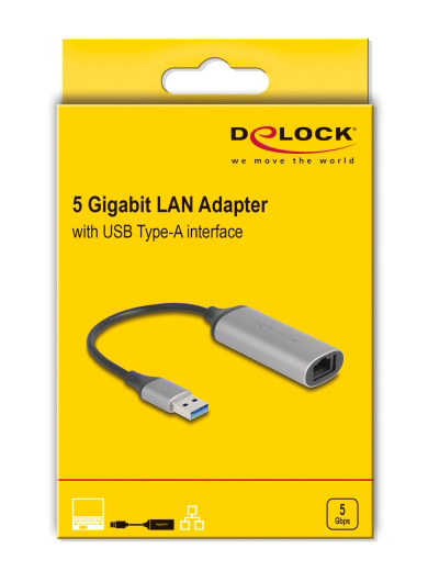 DELOCK αντάπτορας δικτύου 81571, USB, 5Gbps Ethernet, ασημί 81571