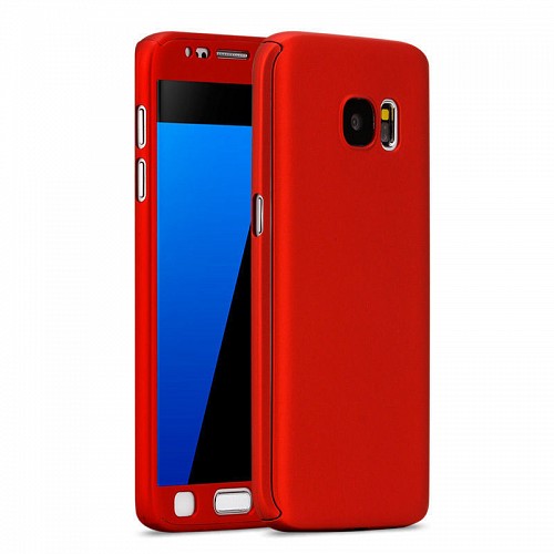 360 Full Cover & Temp.Glass Samsung J6 18 Red