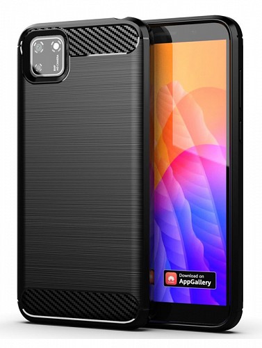POWERTECH Θήκη Carbon Flex MOB-1523, Huawei Y5p, μαύρη MOB-1523