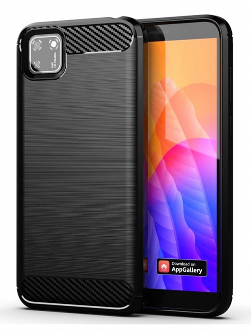 POWERTECH Θήκη Carbon Flex MOB-1523, Huawei Y5p, μαύρη MOB-1523