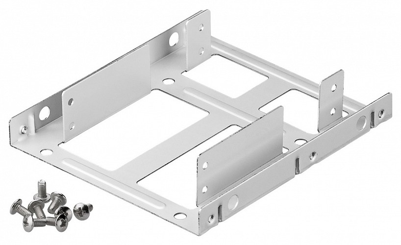 GOOBAY tray 3.5 για 2x 2.5 HDD/SSD 95875, μεταλλικό, ασημί 95875
