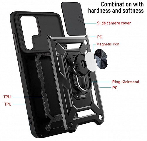 Bodycell Armor Slide Cover Case Samsung A03 Core Black
