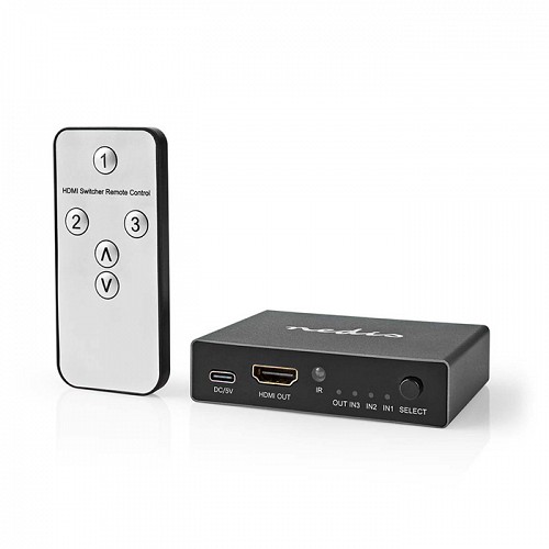 HDMI Switch 3 θυρών, με υποστήριξη 8K @ 60Hz NEDIS VSWI3493AT