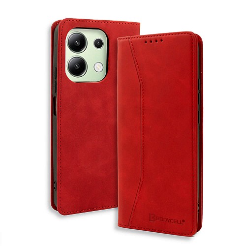 Bodycell Book Case Pu Leather Xiaomi Note 13 4G Red