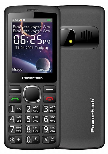 POWERTECH κινητό τηλέφωνο Sentry 4G Bar NC, 2.4, dual SIM, μαύρο PTM-37