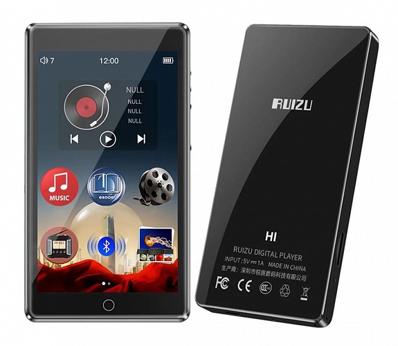 RUIZU MP3 player Η1 με οθόνη αφής 4, 32GB, ελληνικό μενού, Bluetooth, μαύρο H1-32GB
