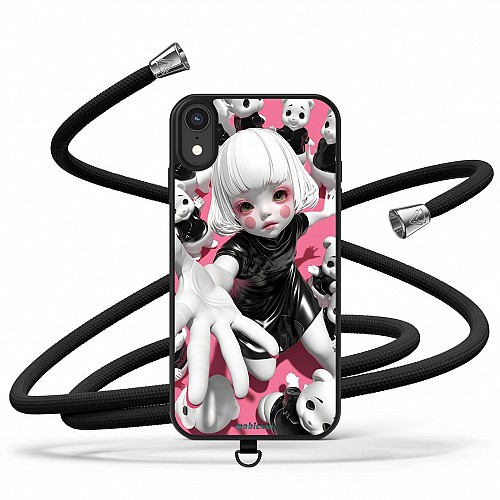 Samsung A405F Galaxy A40 - CrossBody Strap Θήκη με Universal Λουράκι Κινητού και σχέδιο Girl