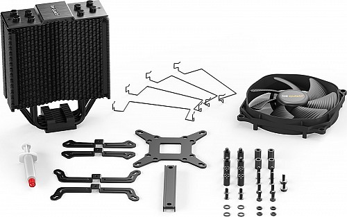 BEQUIET CPU AIR COOLER DARK ROCK SLIM BK024, 180W TDP, INTEL LGA 1851/ 1700/ 1200/ 2066/ 1150/ 1151/ 1155/ 2011(-3) Square ILM, AMD AM5/AM4, 3YW.