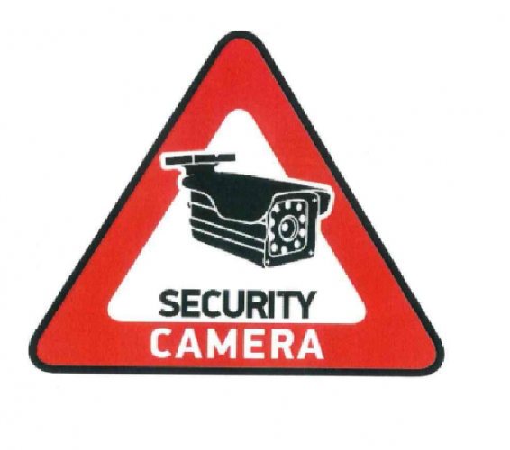 Warning Sticker Security Camera τρίγωνο 14cm/ πλευρά