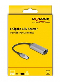 DELOCK αντάπτορας δικτύου 81571, USB, 5Gbps Ethernet, ασημί 81571