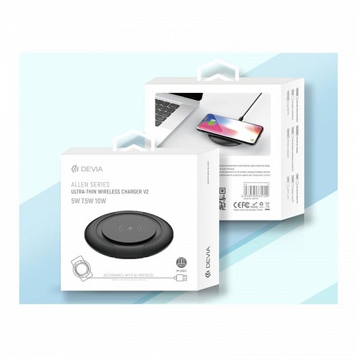 Ασύρματος Φορτιστής Devia EA242 V3 15W για Smartphones Allen Μαύρο