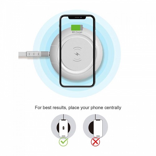 Ασύρματος Φορτιστής Devia EA242 V3 15W για Smartphones Allen Μαύρο